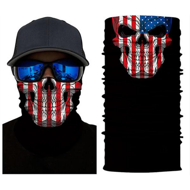 American Flag Skull Face Shield - ApeSurvival