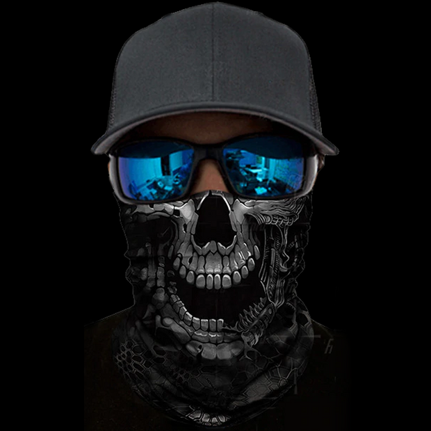 Midnight Skull Face Shield - ApeSurvival
