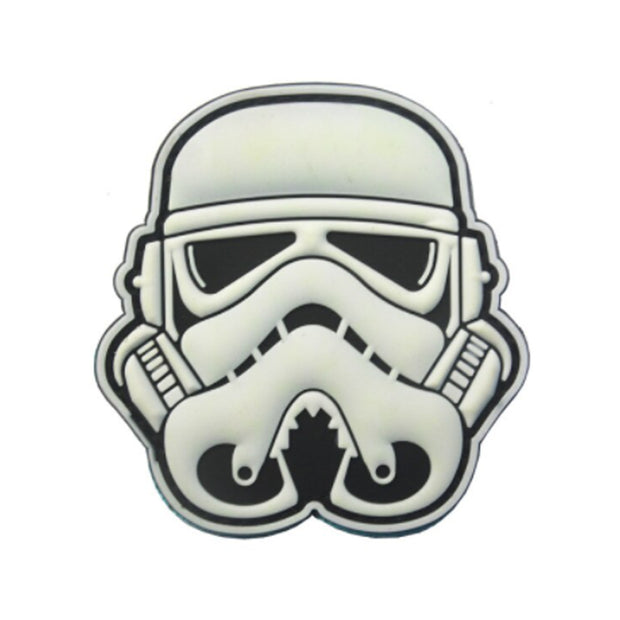 Gas Mask Trooper Glow in the Dark PVC Velcro Patch